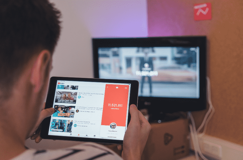 teen watching YouTube