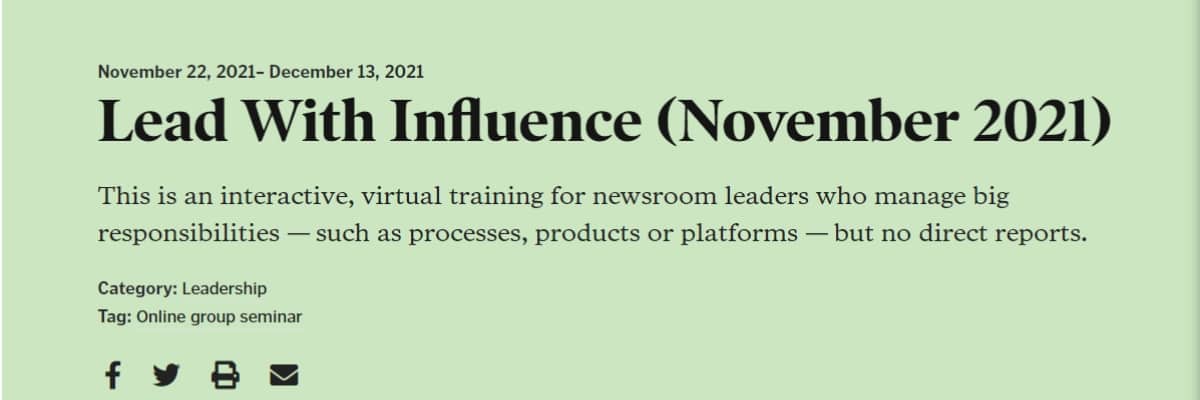 Lead With Influence workshop